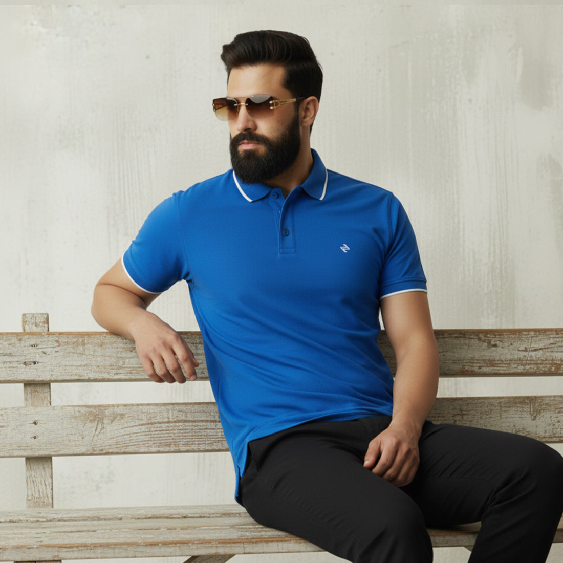 ST LV POLO - ROYAL BLUE