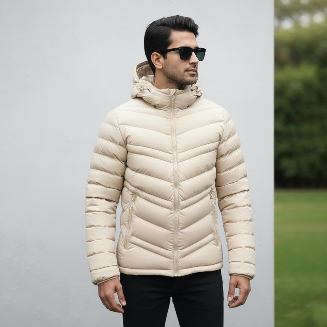 Puffer Jacket Off White | NAVZA