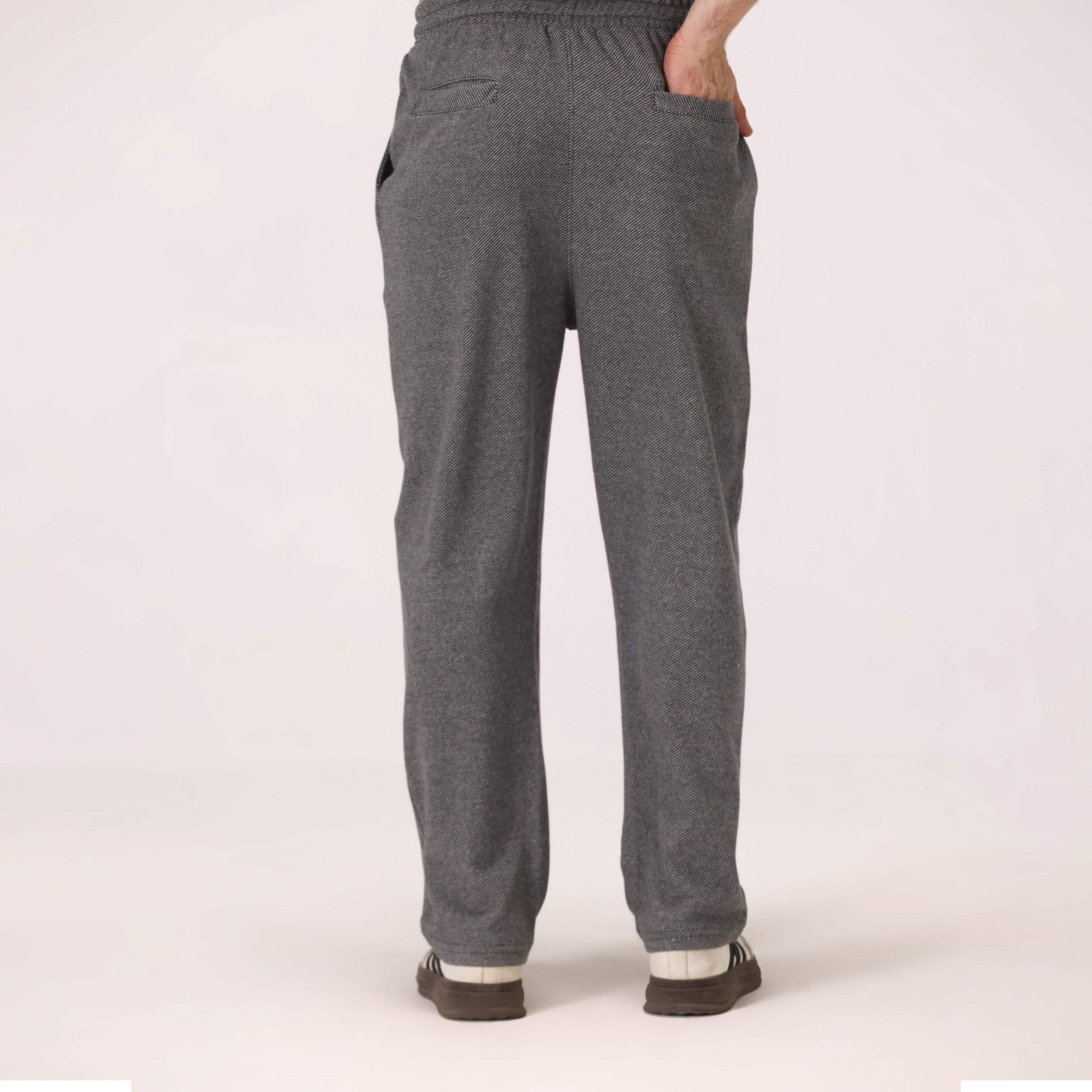 TWILL INTERLOCK STRAIGHT FIT PANT – GREY