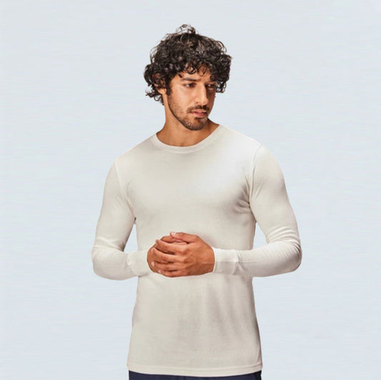 WHITE THERMAL FULL SLEEVES TOP