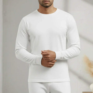 WHITE THERMAL FULL SLEEVES TOP