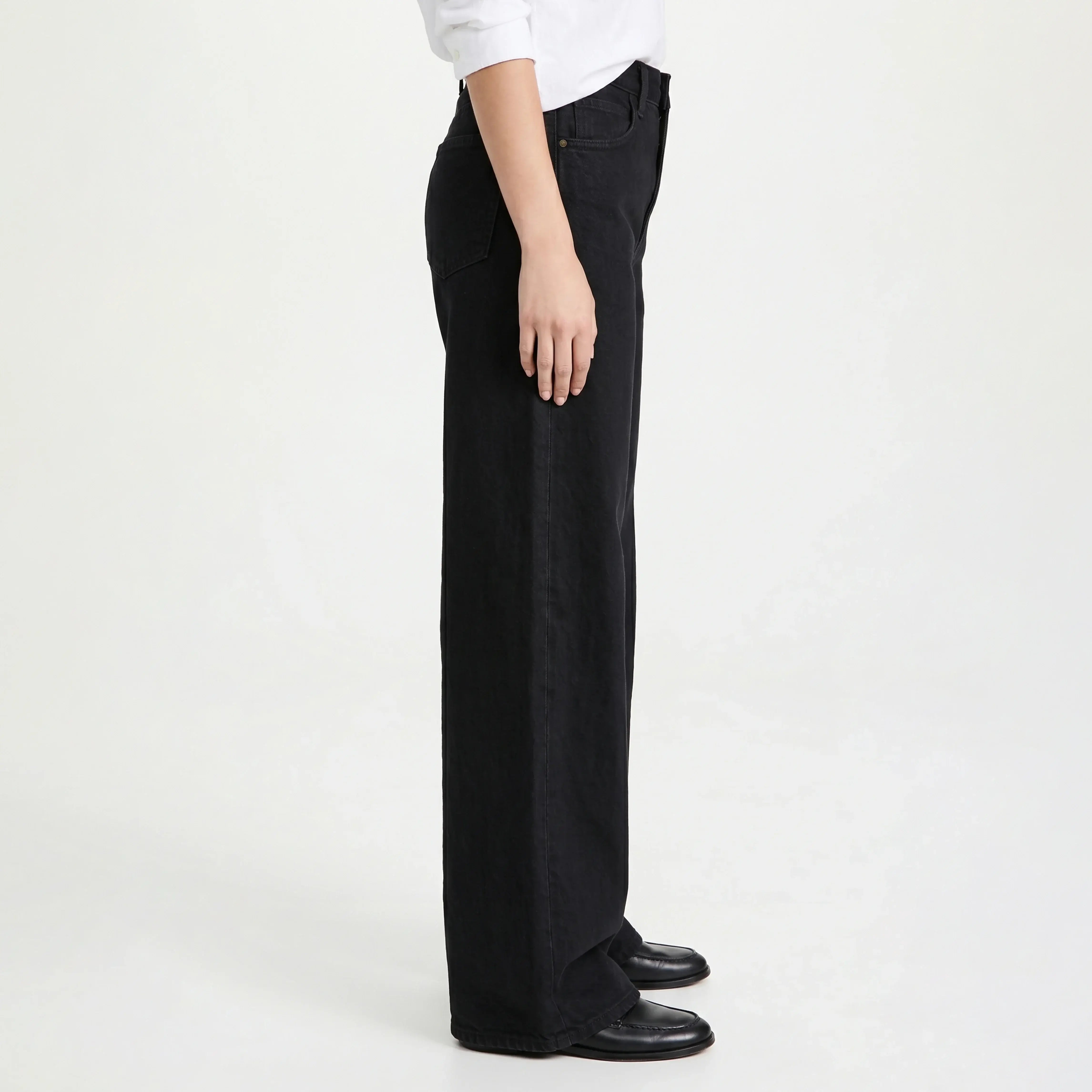 WIDE LEG DENIM - BLACK