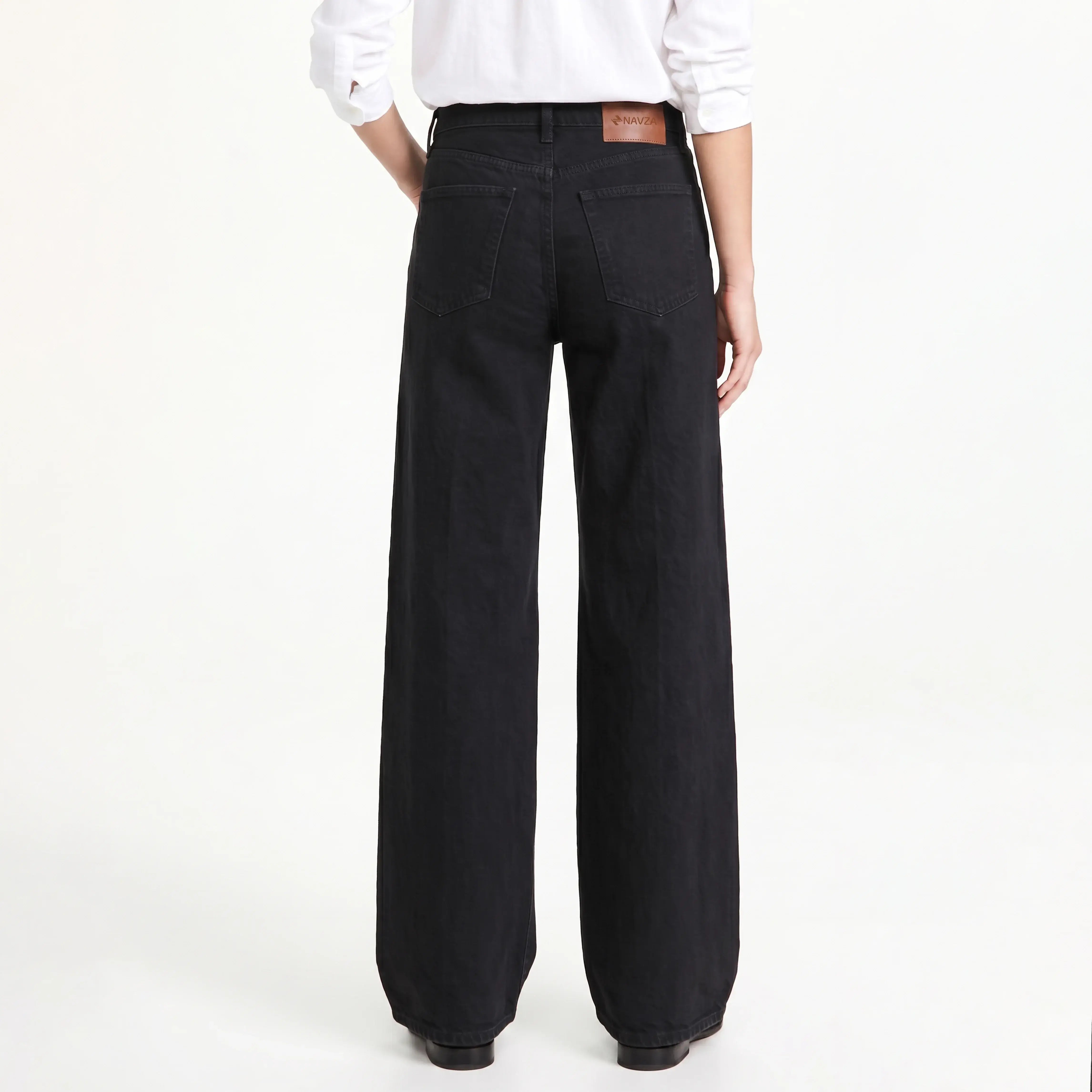 WIDE LEG DENIM - BLACK