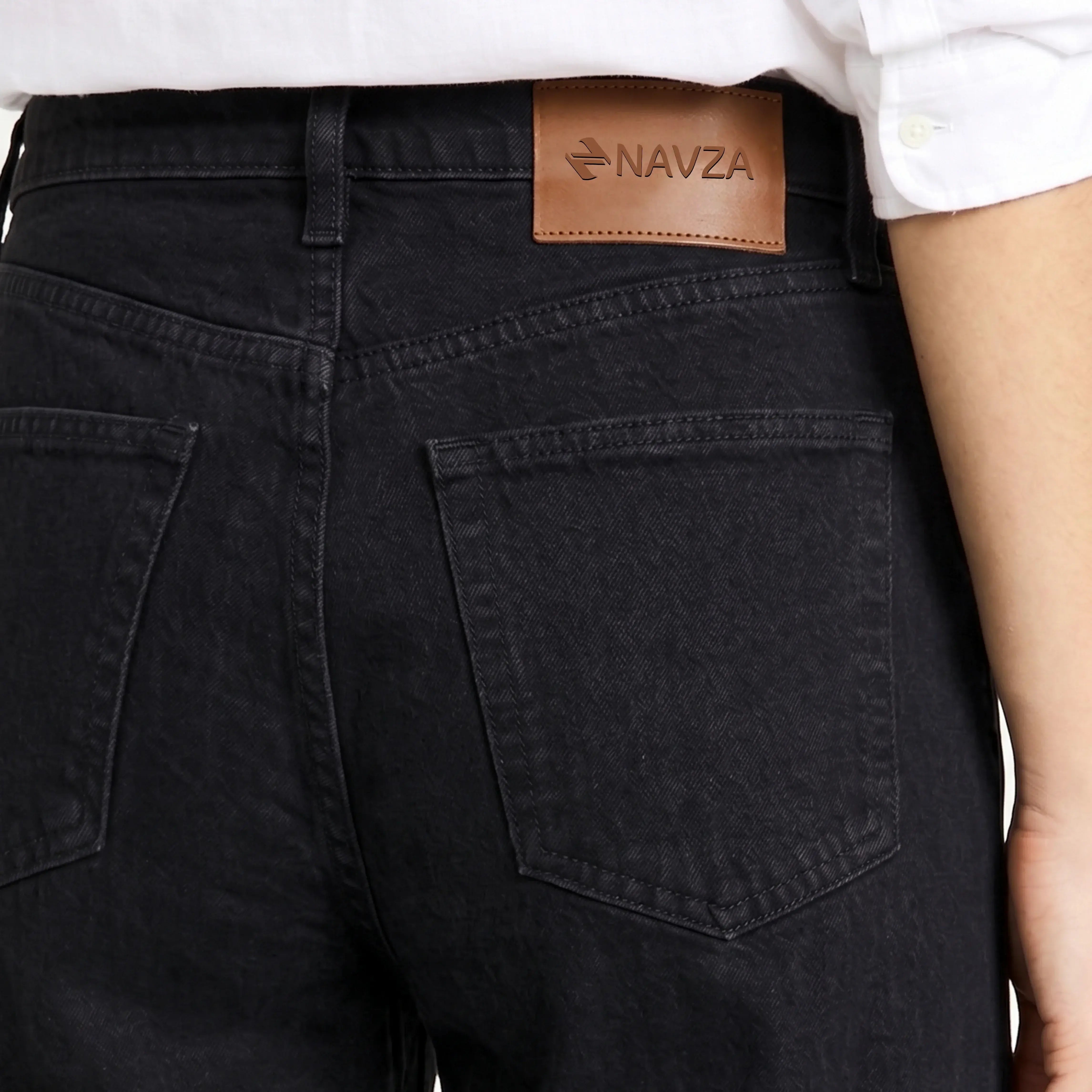 WIDE LEG DENIM - BLACK