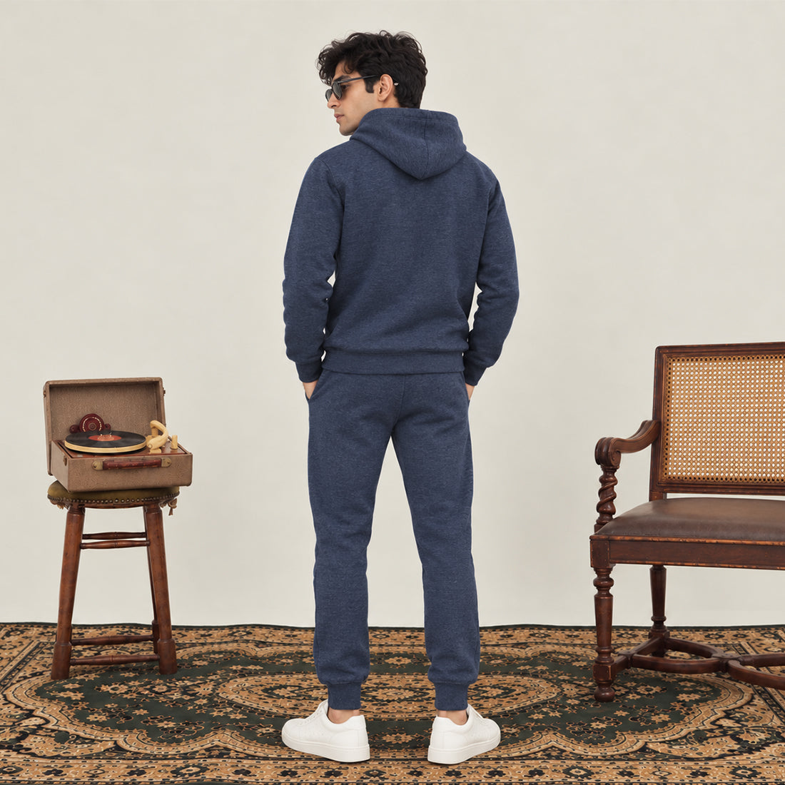 MEN HOODIE TRACKER DENIM NAVZA