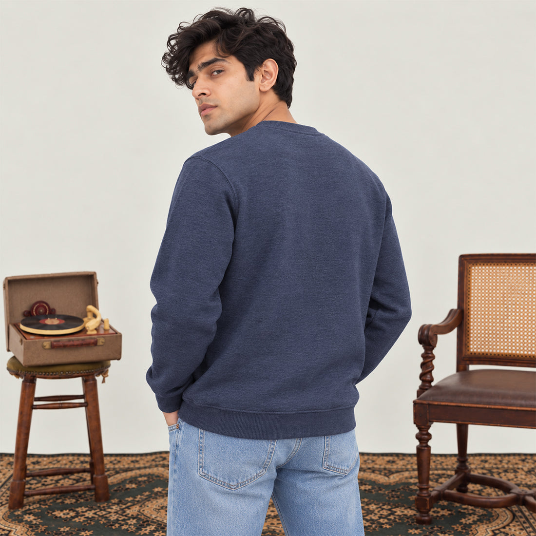 MEN SWEATSHIRT DENIM NAVZA