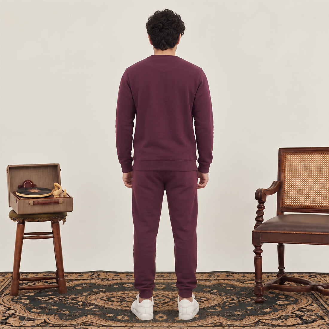 MEN SWEATSHIRT TRACKER BURGUNDY NAVZA