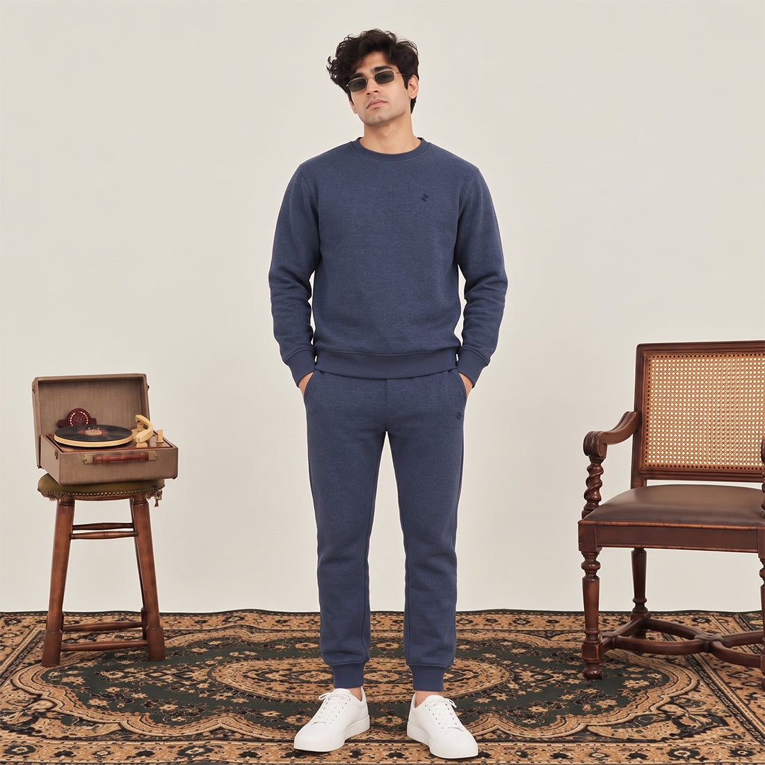 MEN SWEATSHIRT TRACKER DENIM NAVZA