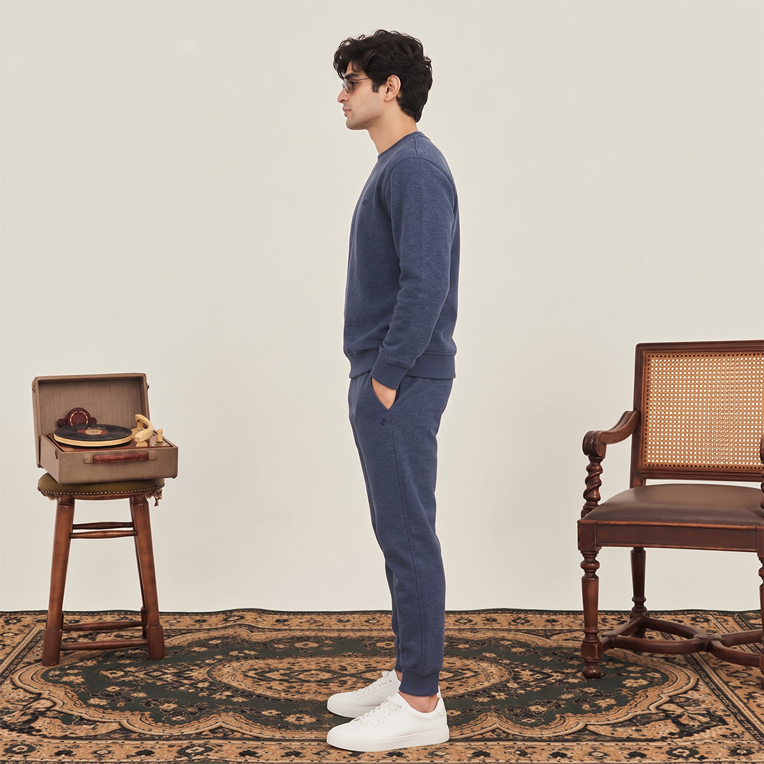 MEN SWEATSHIRT TRACKER DENIM NAVZA