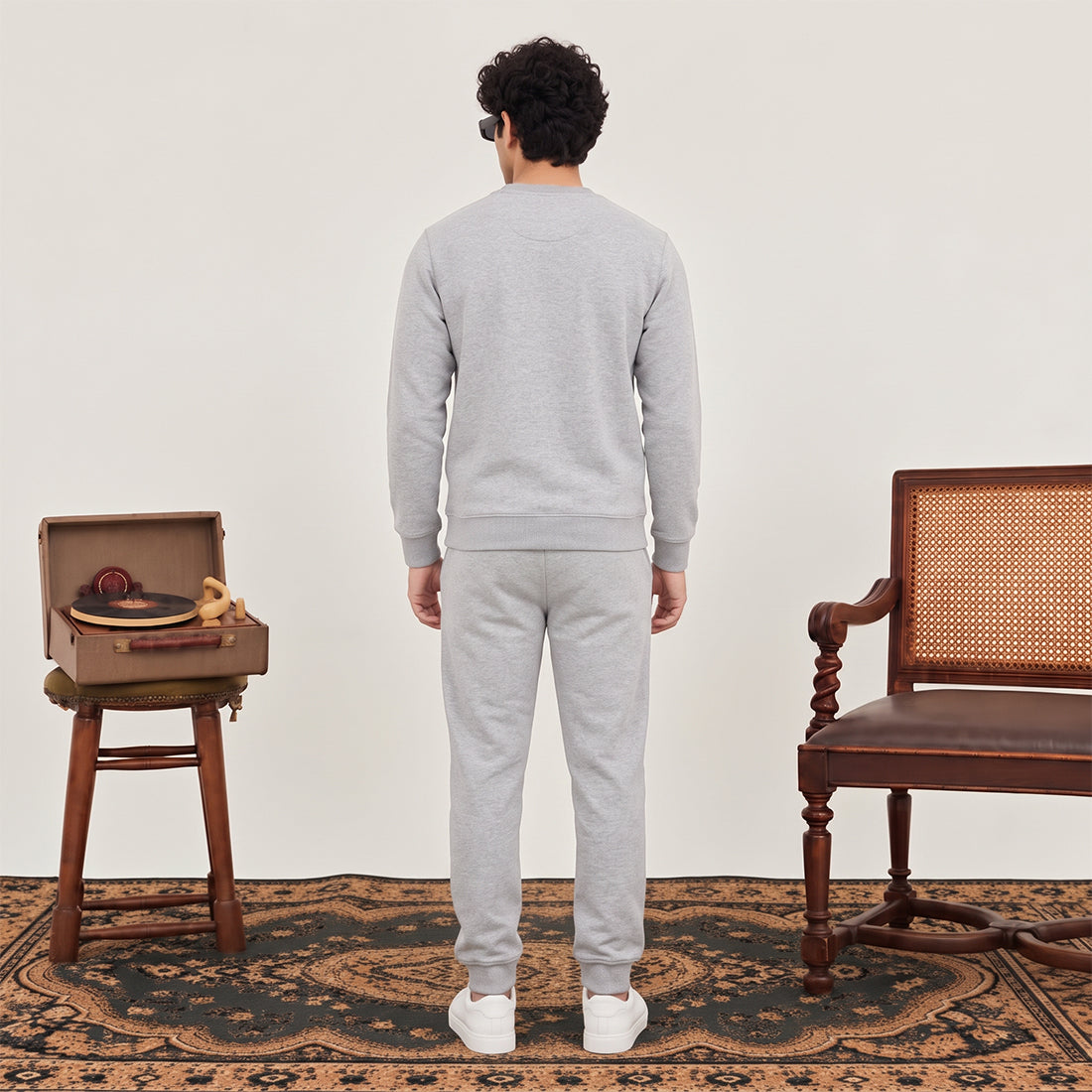 MEN SWEATSHIRT TRACKER GREY NAVZA