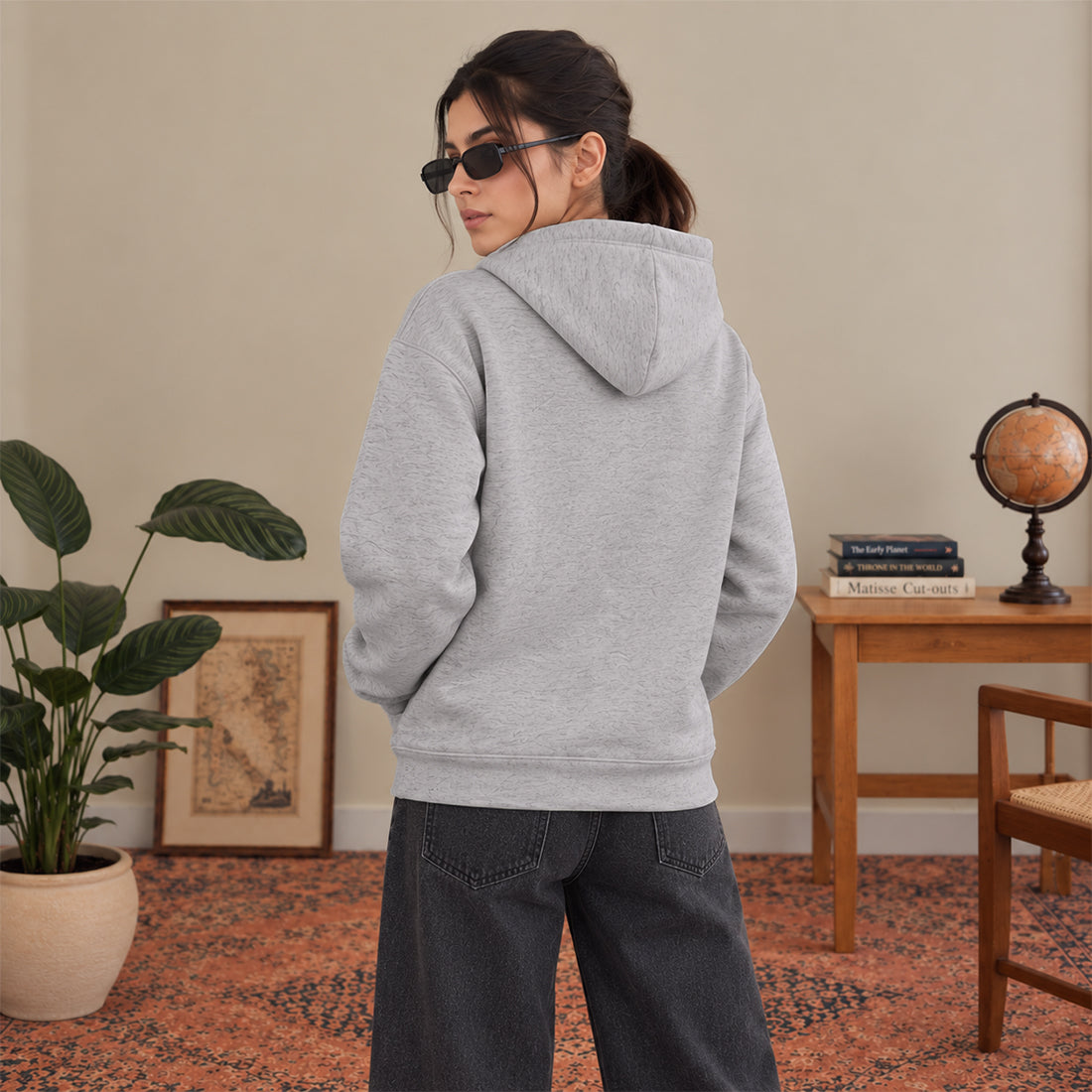 WINTER WOMEN ML PULLOVER HOODIE - GREY