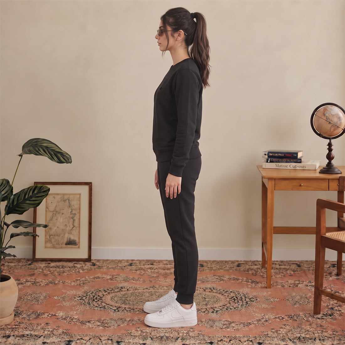 WOMEN SWEATSHIRT TRACKER BLACK NAVZA