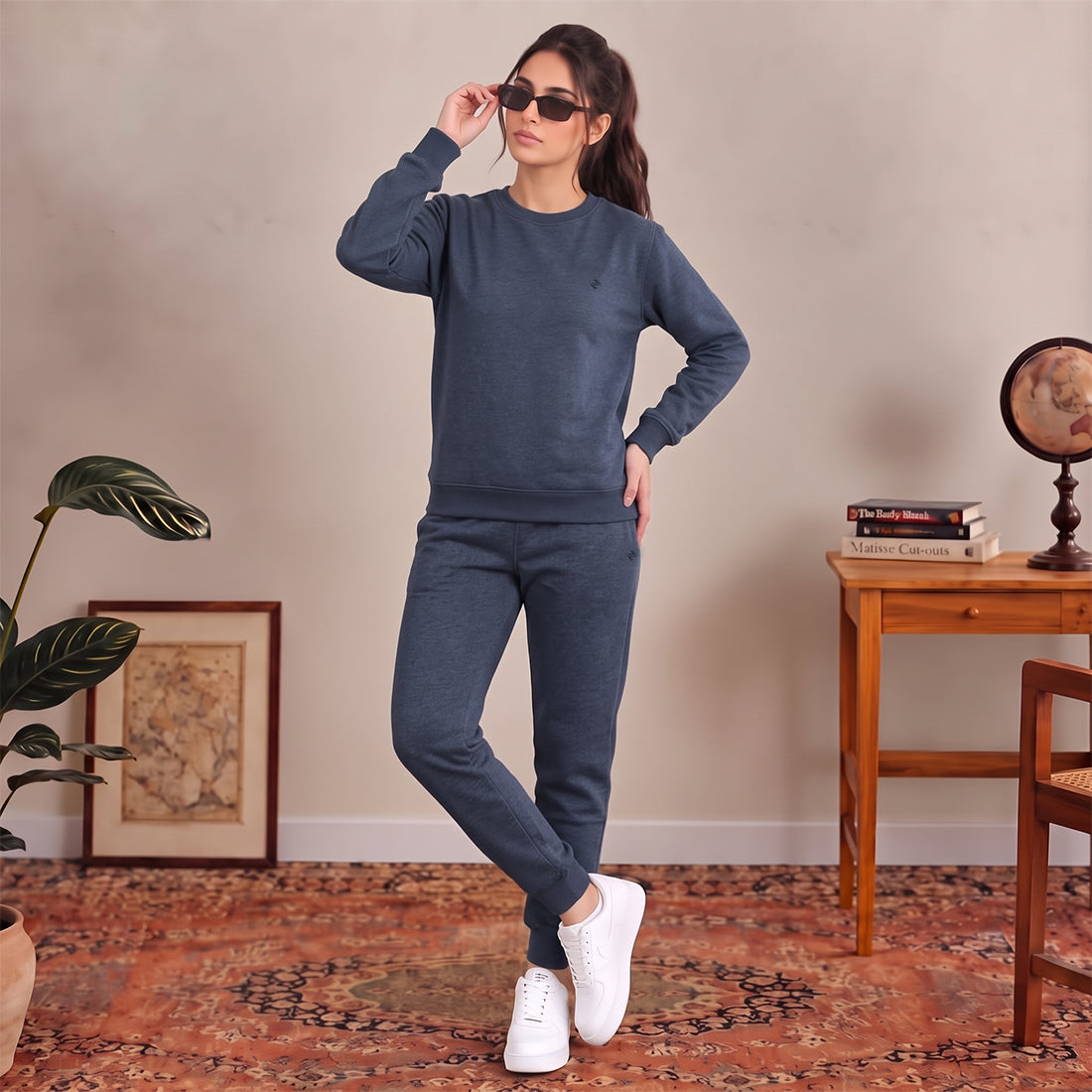 WOMEN SWEATSHIRT TRACKER BLUE NAVZA