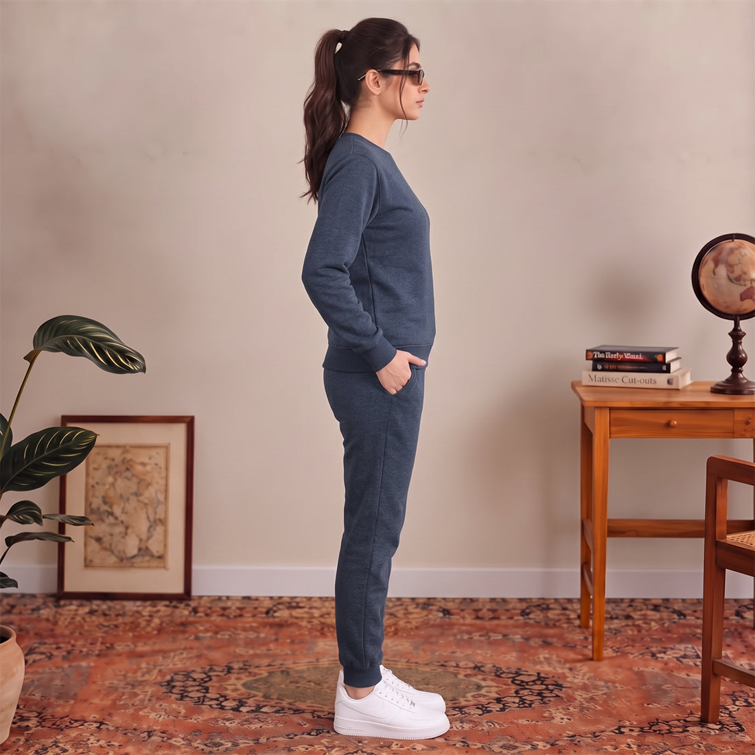 WOMEN SWEATSHIRT TRACKER BLUE NAVZA