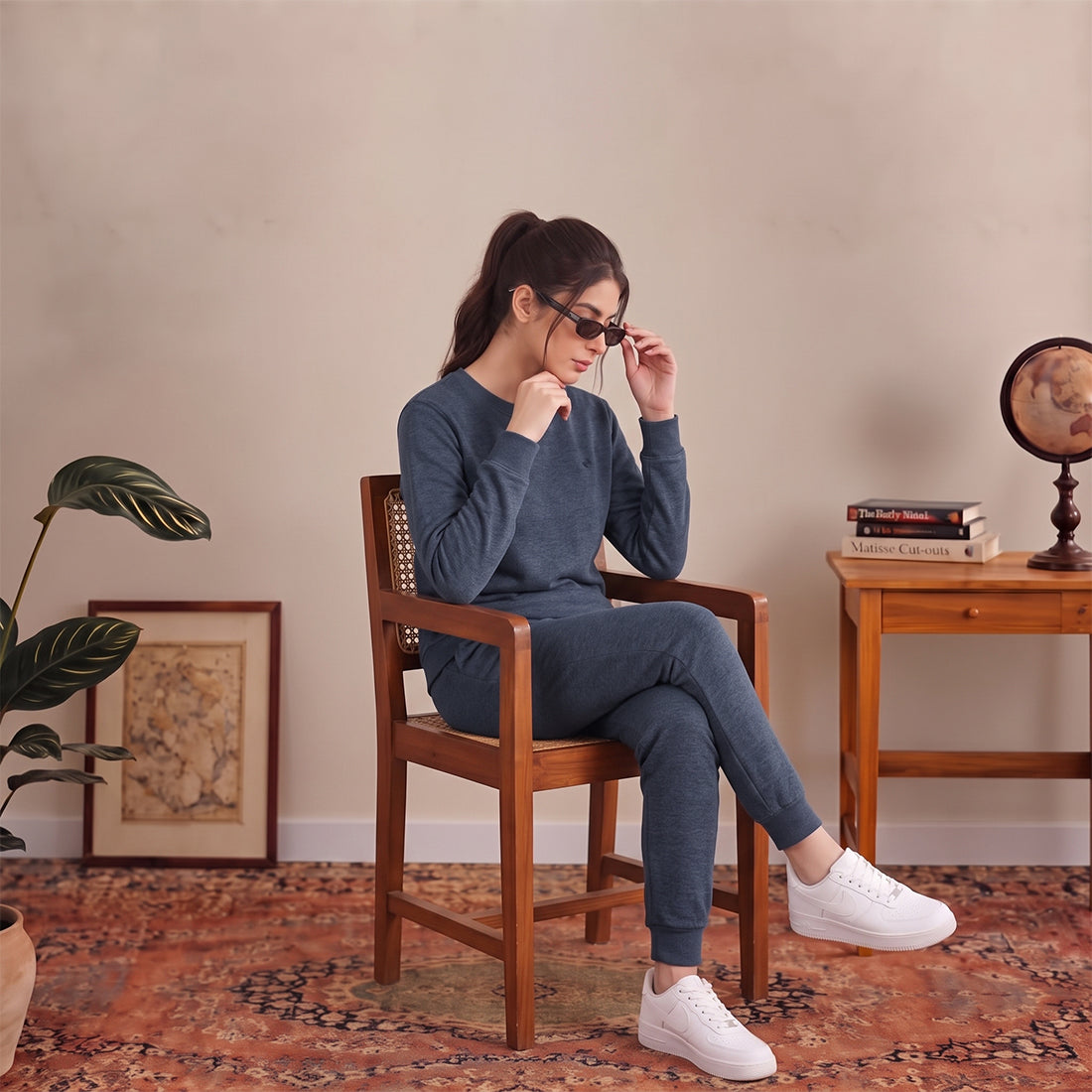 WOMEN SWEATSHIRT TRACKER BLUE NAVZA