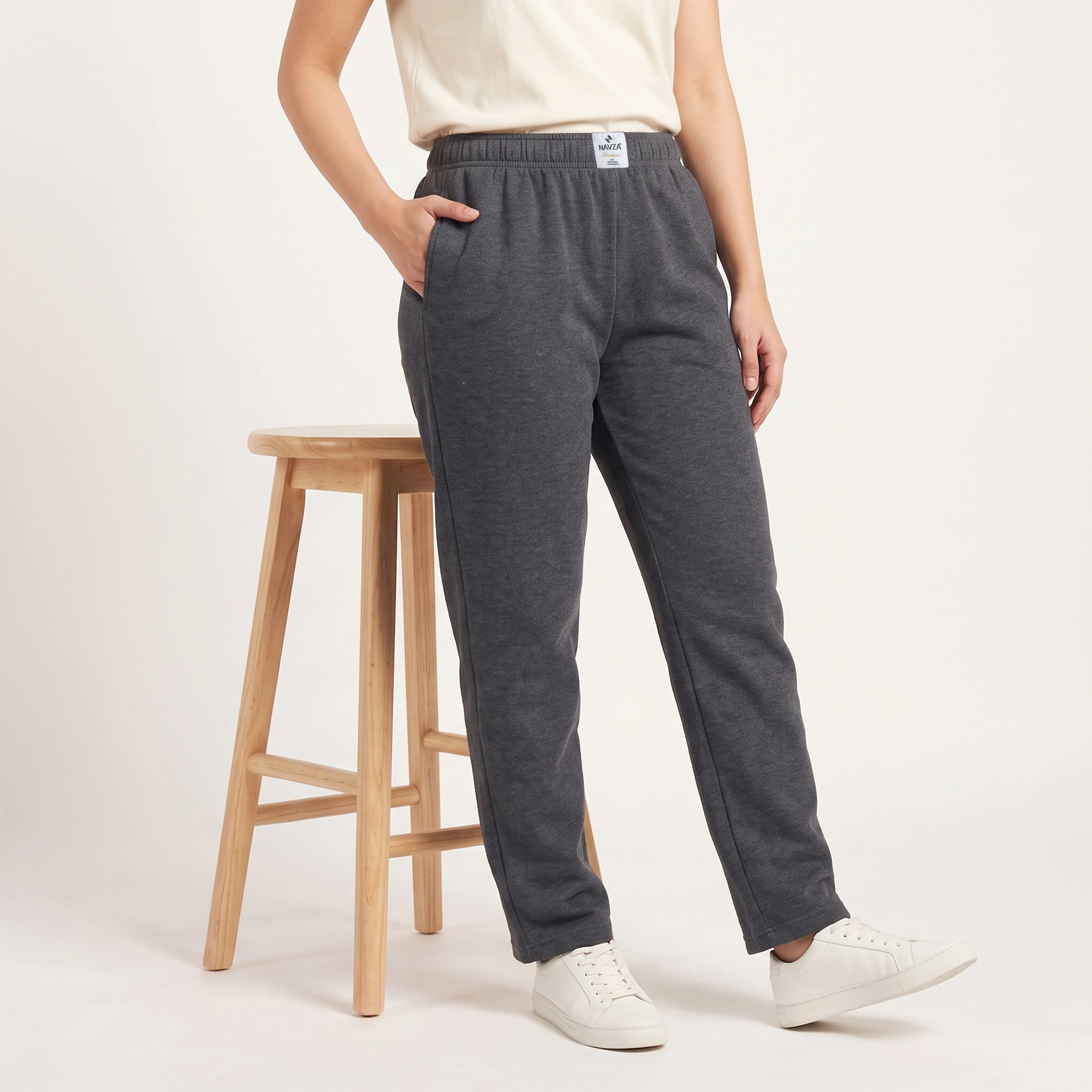 WOMEN ML JERSEY TROUSER – CHARCOAL