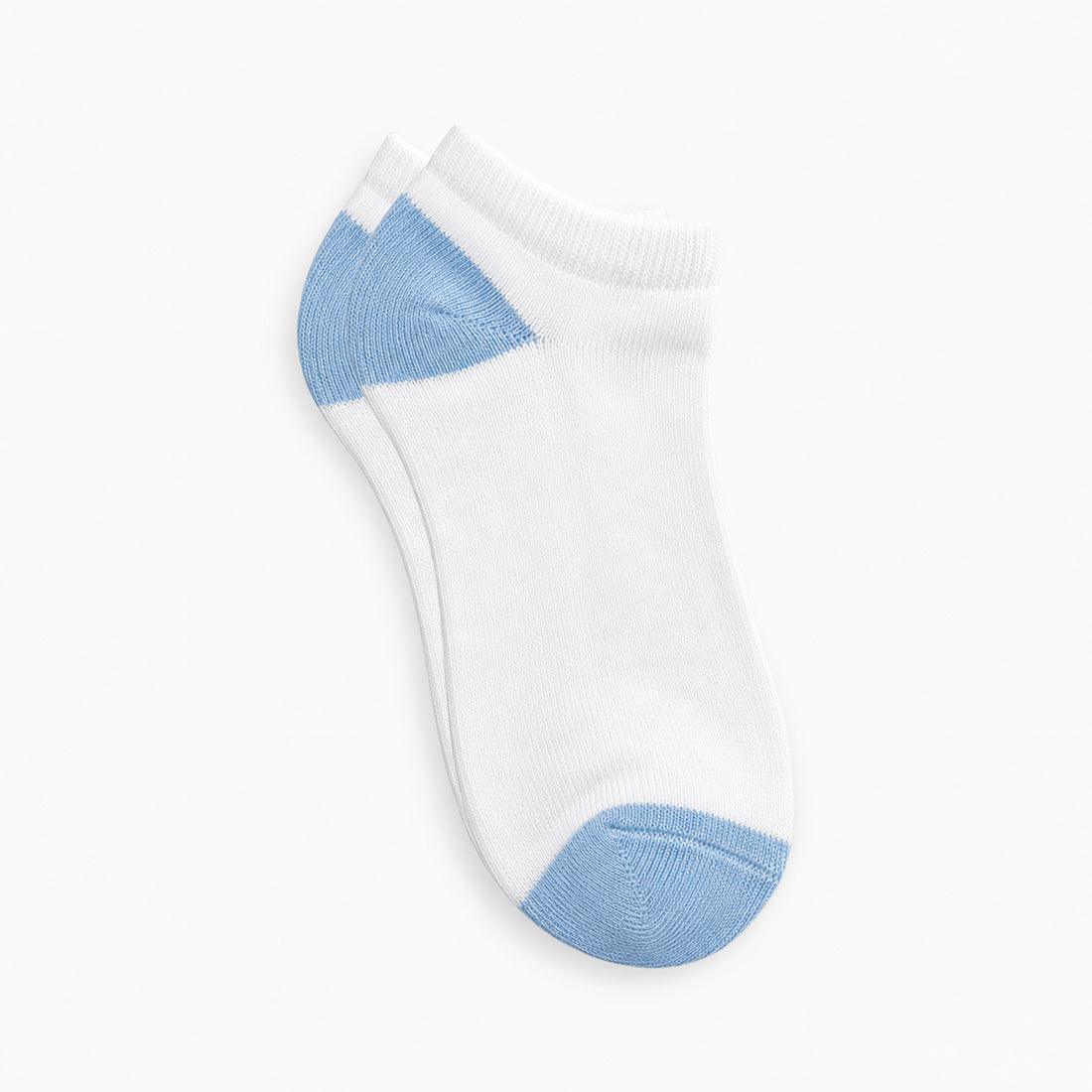 WOMEN NO SHOW SOCKS WHITE AND BLUE NAVZA
