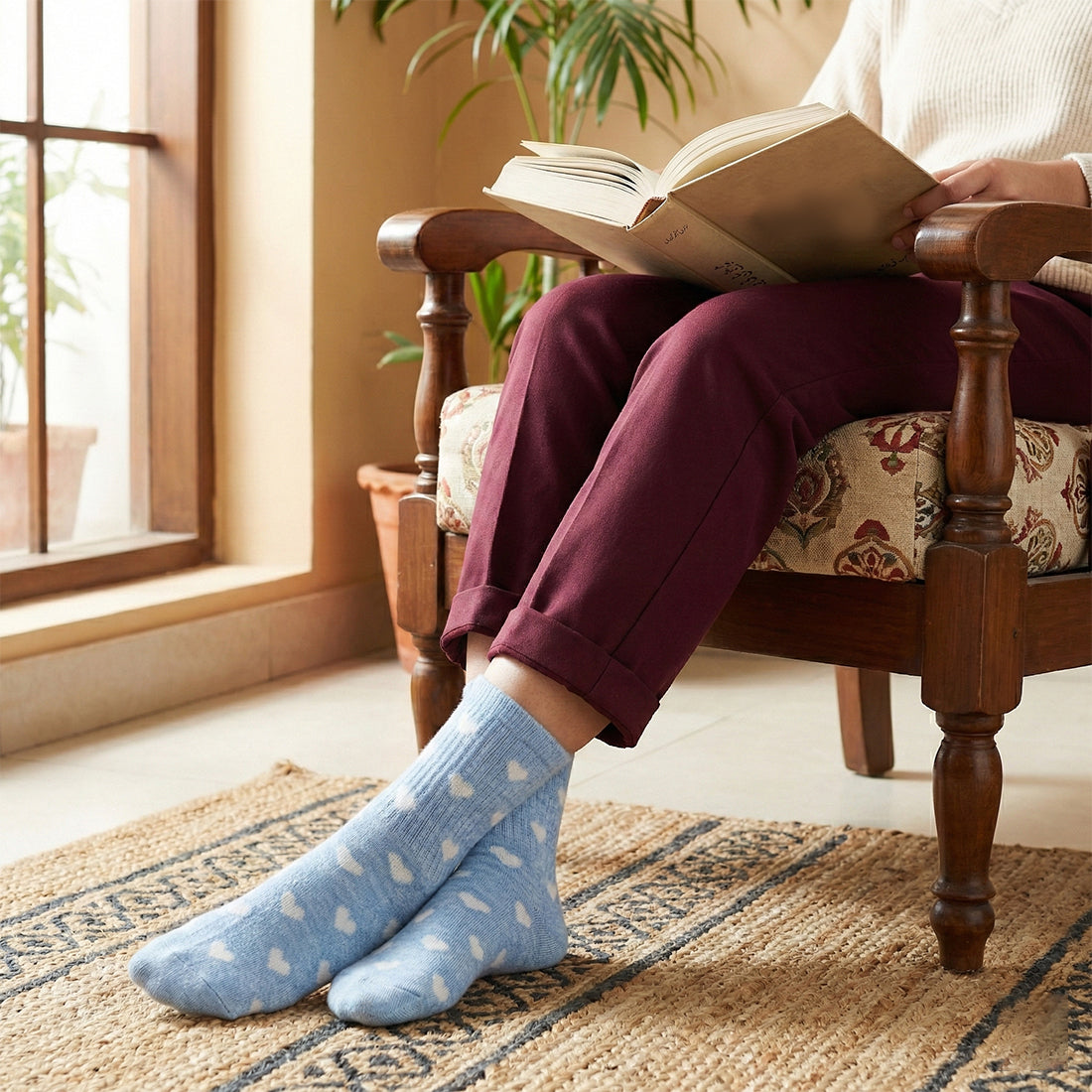 WOMEN CREW SOCKS BLUE | NAVZA