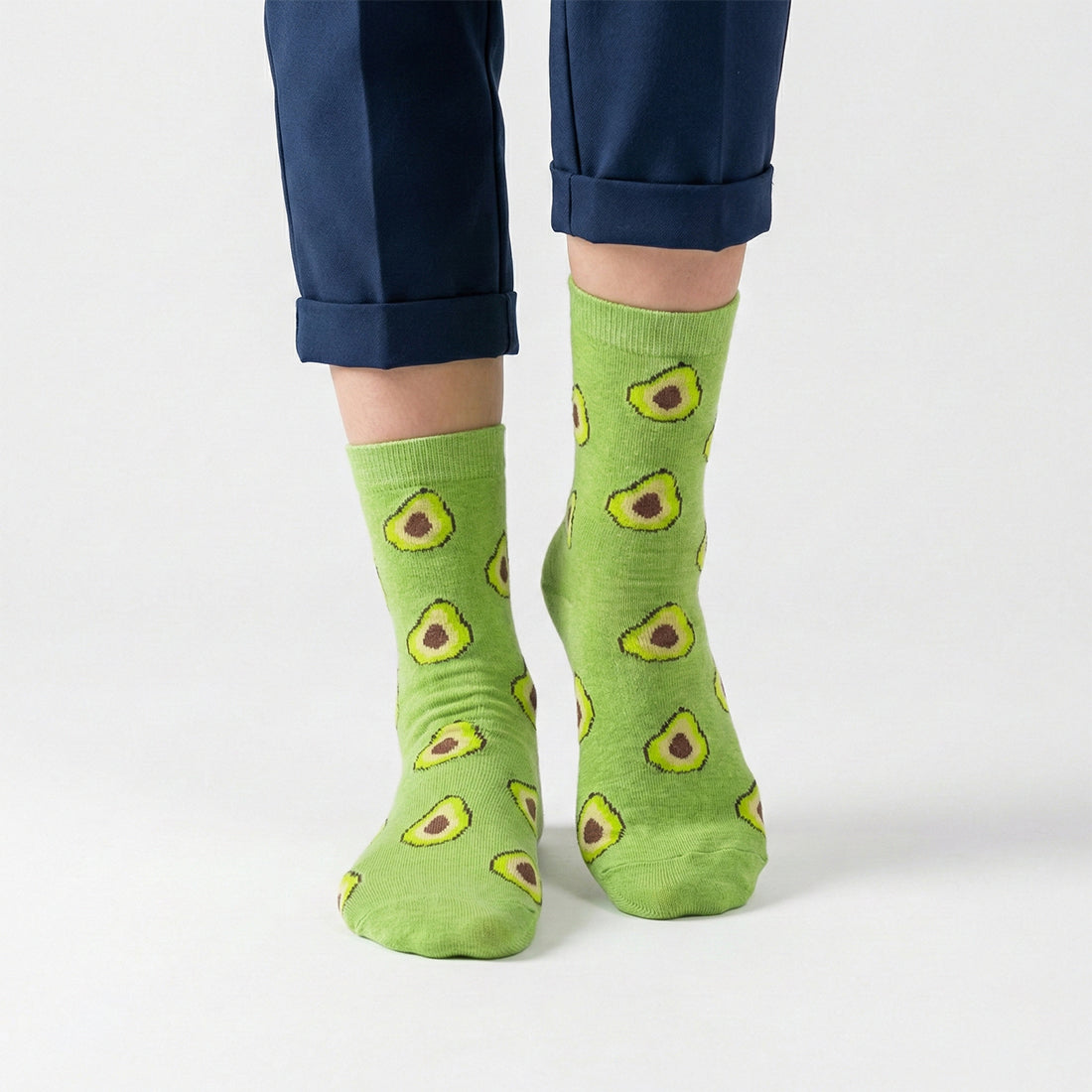 WOMEN CREW SOCKS GREEN | NAVZA