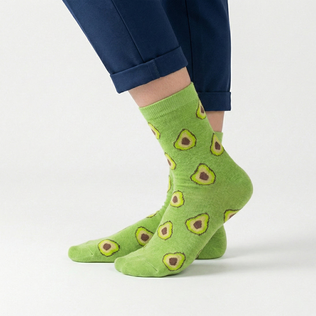 WOMEN CREW SOCKS GREEN | NAVZA