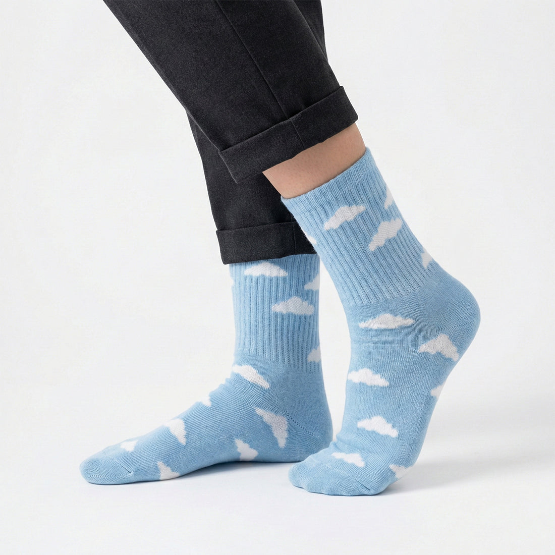 WOMEN CREW SOCKS SKY BLUE | NAVZA