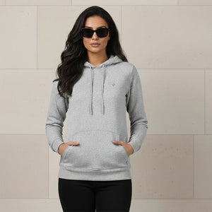 WOMEN ML PULLOVER HOODIE - GREY