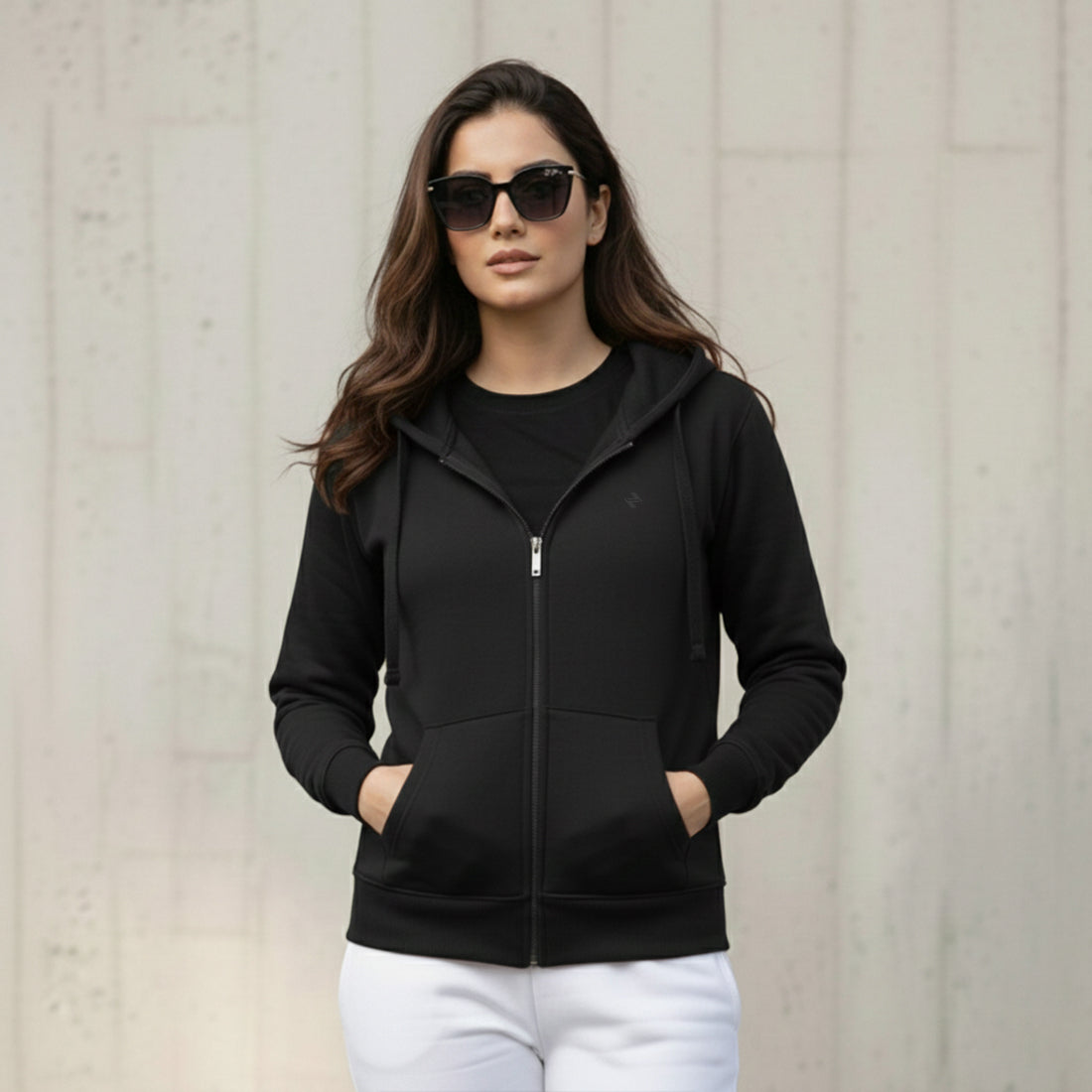 WOMEN ZIPPER BLACK | NAVZA