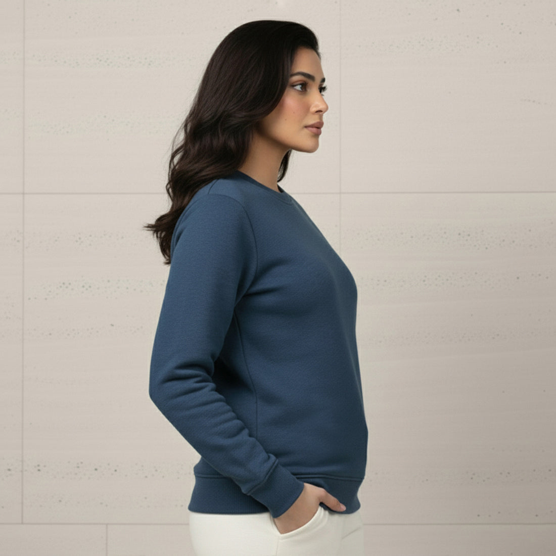 Women Sweatshirt Denim | NAVZA