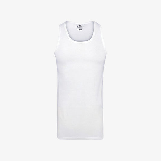 WHITE SLEEVE LESS VEST